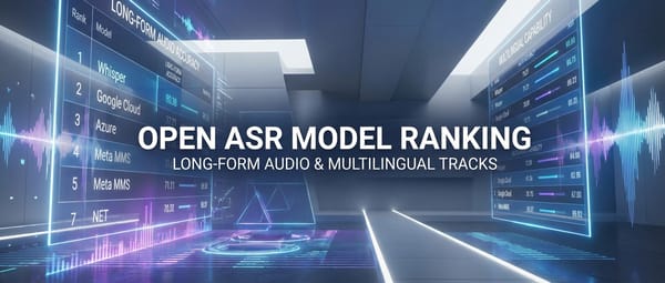 Открытый рейтинг ASR-моделей получил треки для длинных аудио и мультиязычности