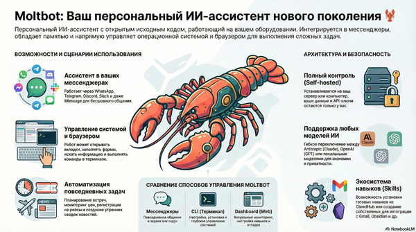 Moltbot (Openclaw): ваш личный цифровой сотрудник с доступом к браузеру и полной приватностью
